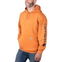 Carhartt Midweight Signature Sleeve Hooded Sweatshirt - Men's -Stoic Fashion Shop MARHEAA