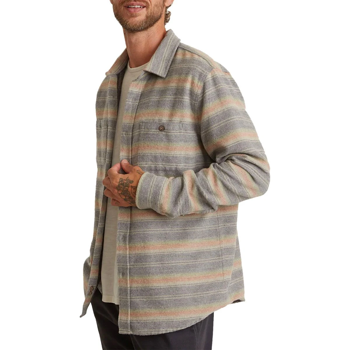 Marine Layer Cotton-Wool Blend Overshirt - Men's 2 Marine Layer Cotton-Wool Blend Overshirt - Men's - Image 2