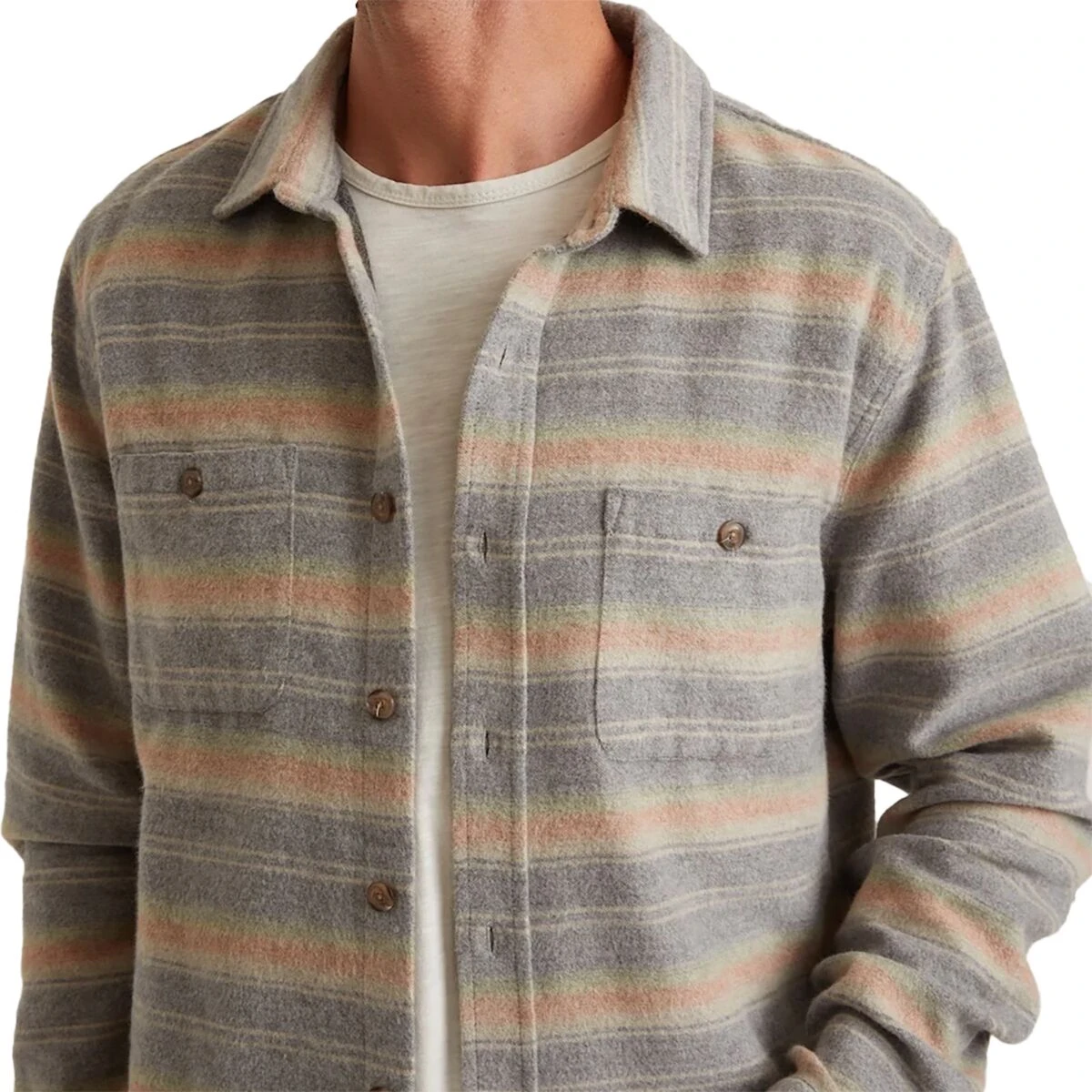 Marine Layer Cotton-Wool Blend Overshirt - Men's 4 Marine Layer Cotton-Wool Blend Overshirt - Men's - Image 4