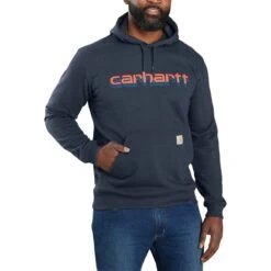 Carhartt Rain Defender Loose Fit MW Logo Graphic Sweatshirt - Men's -Stoic Fashion Shop NEWNAV 2